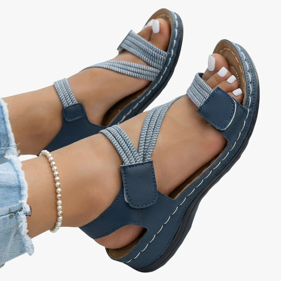 Dame Sunde Sandaler med Velcro og Svangstøtte
