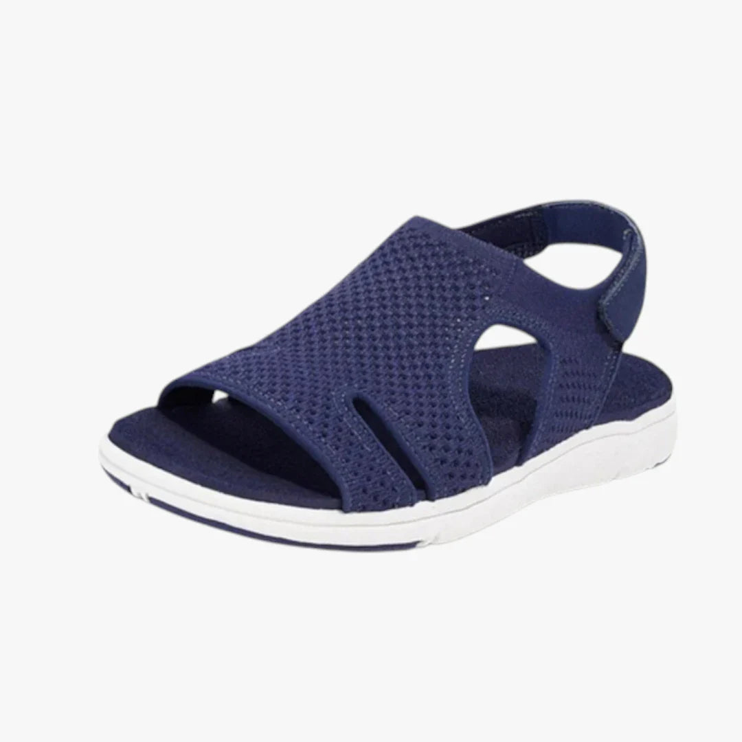 Dame Flade Sandaler med Velcro og Svangstøtte