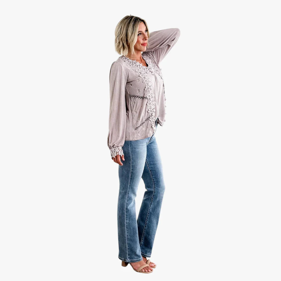 Dame Bootcut Jeans med Stretch og Lommer