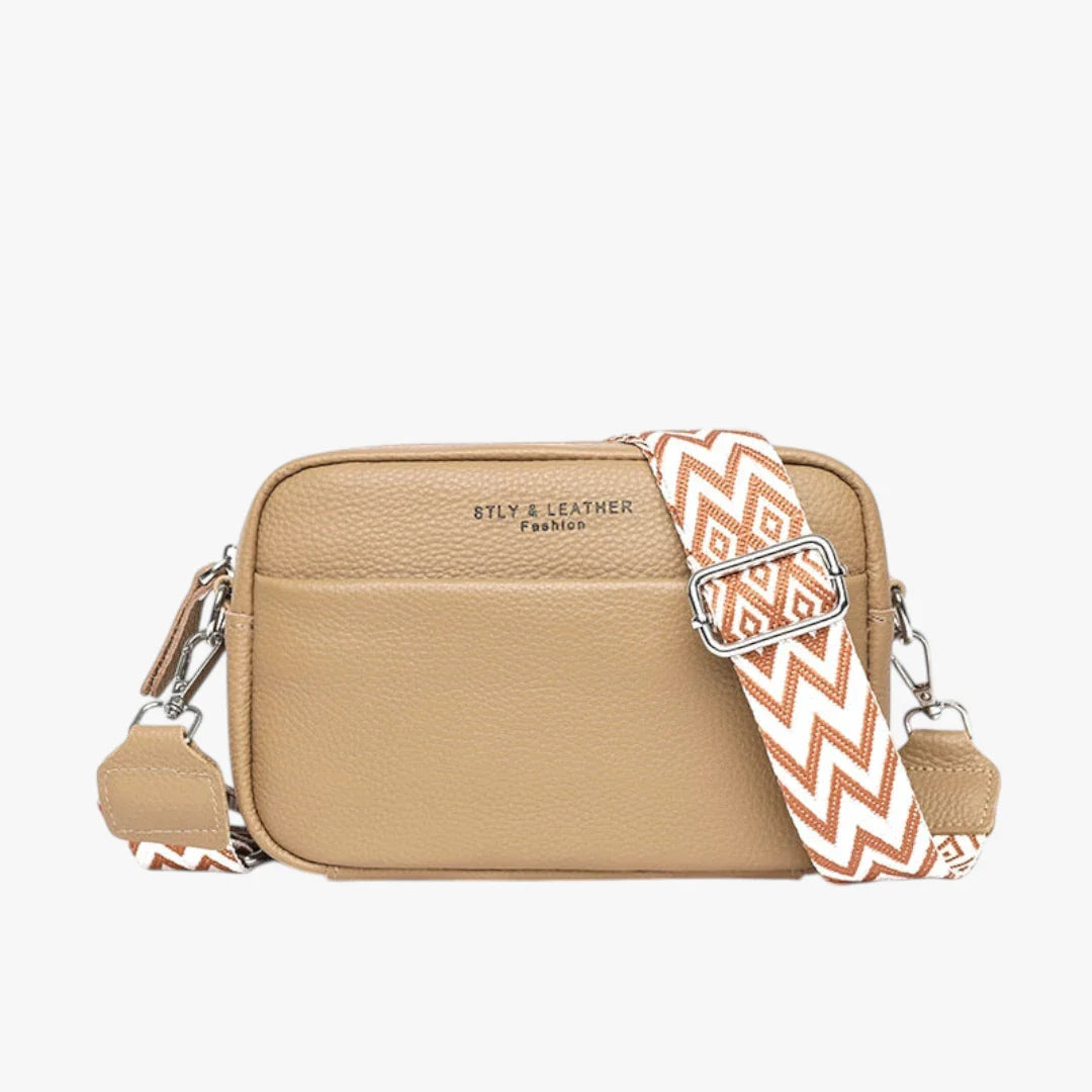 Dame Crossbody Taske med Lynlås og Rem