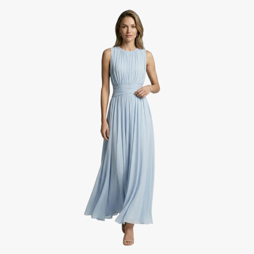 Dame Elegant Maxi Sommerkjole med Smock