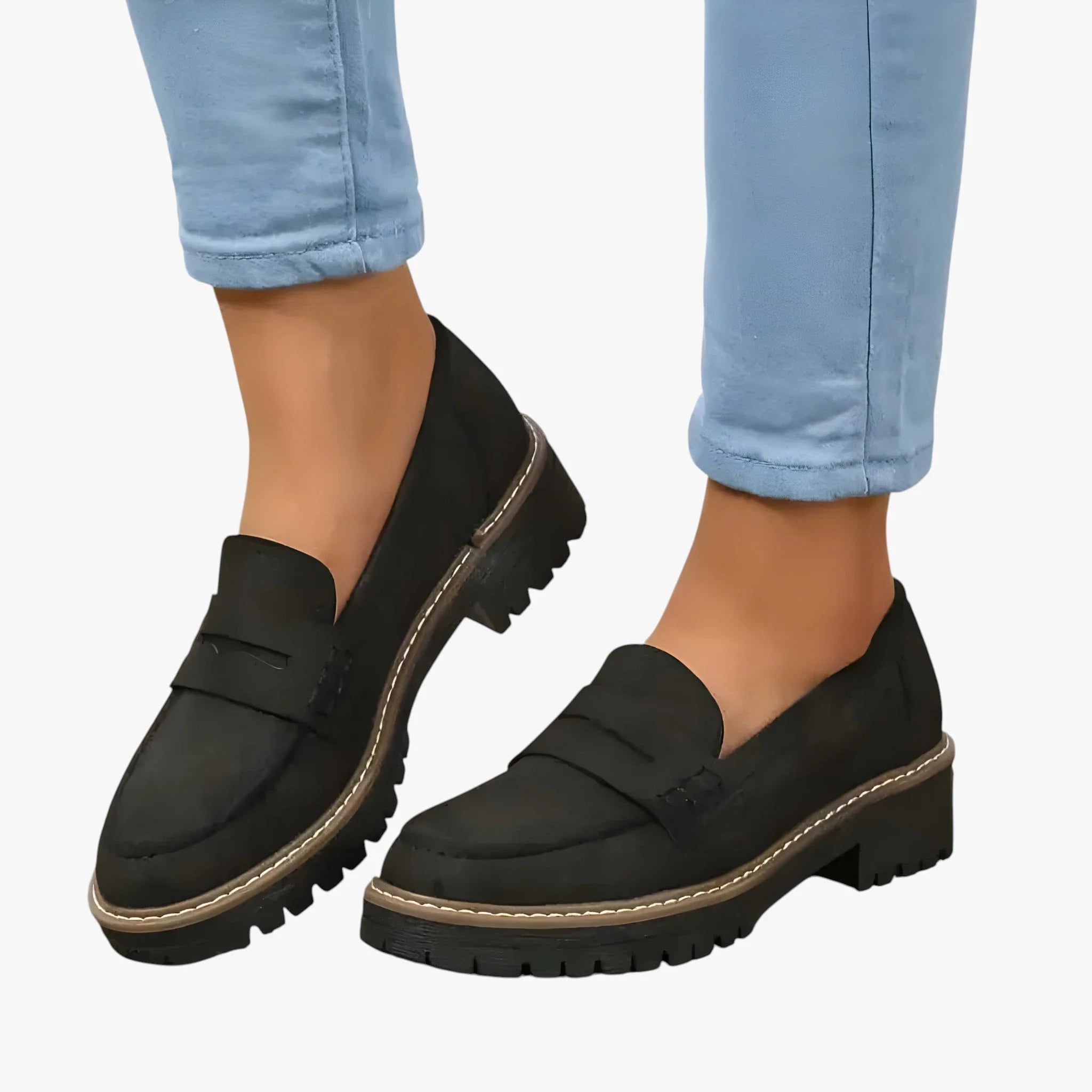 Dame Høje Lette Loafers med For og Hæl