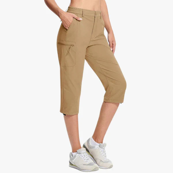 Dame Lange Vandre Shorts med Lommer og Lynlås