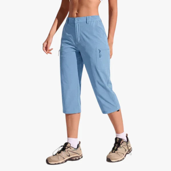 Dame Lange Vandre Shorts med Lommer og Lynlås