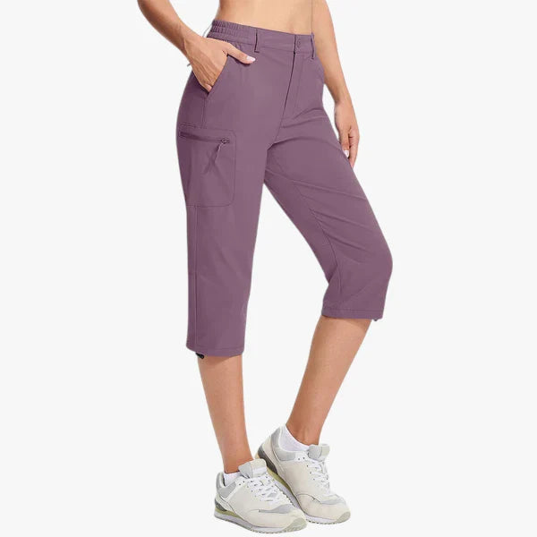 Dame Lange Vandre Shorts med Lommer og Lynlås