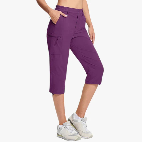 Dame Lange Vandre Shorts med Lommer og Lynlås