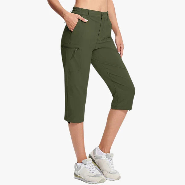 Dame Lange Vandre Shorts med Lommer og Lynlås