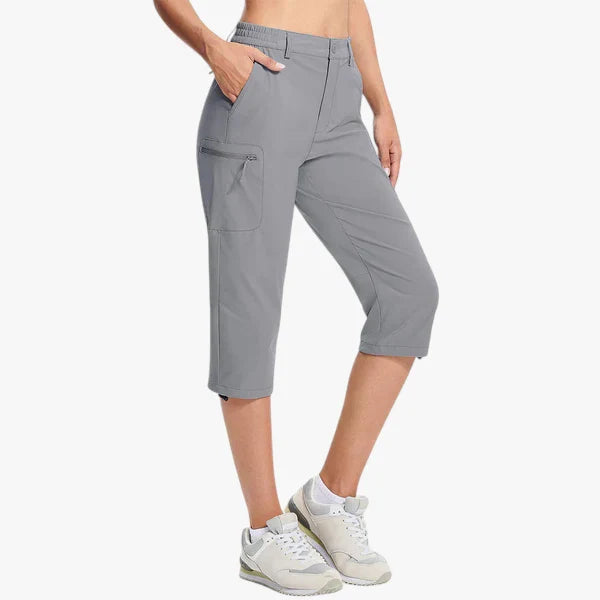 Dame Lange Vandre Shorts med Lommer og Lynlås
