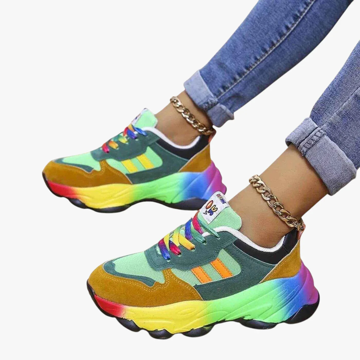 Dame Lette Høje Sneakers med For og Snøre