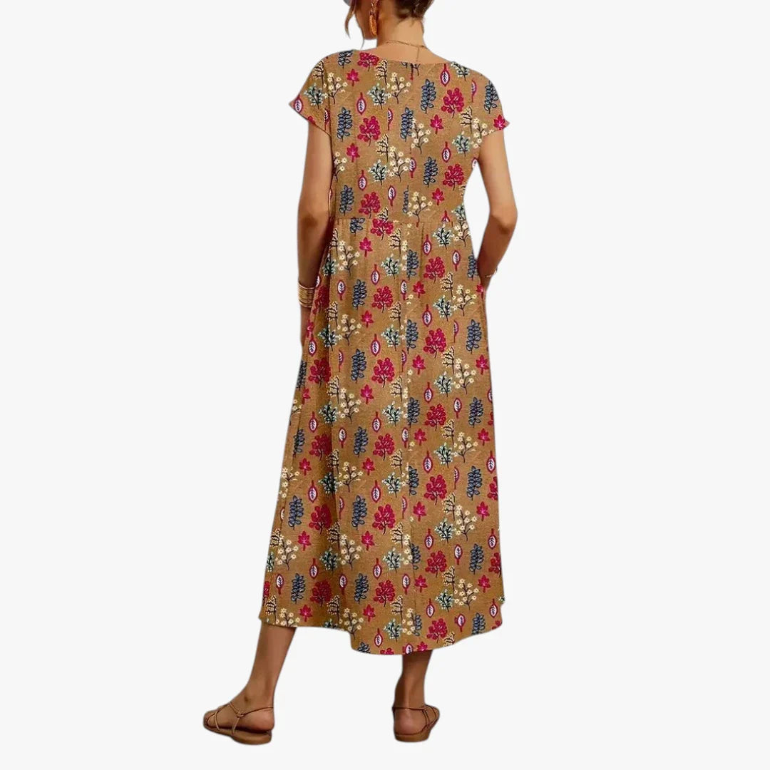 Dame Oversize Maxi Sommerkjole med Lommer