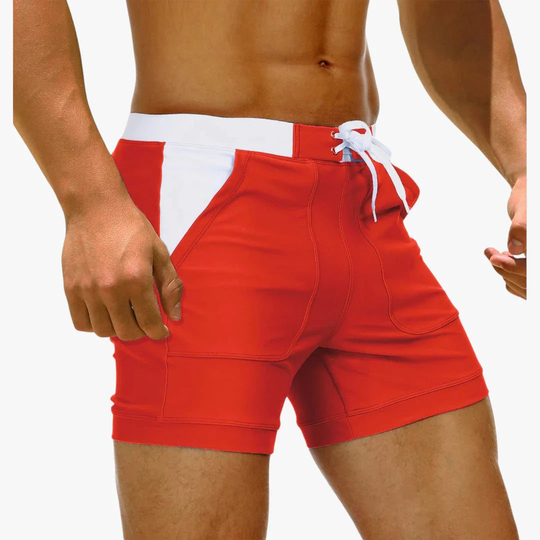 Herre Bade Shorts med Lommer og Snøre