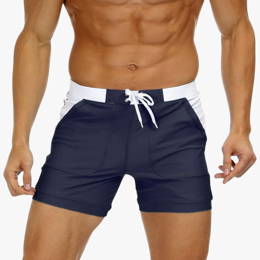 Herre Bade Shorts med Lommer og Snøre