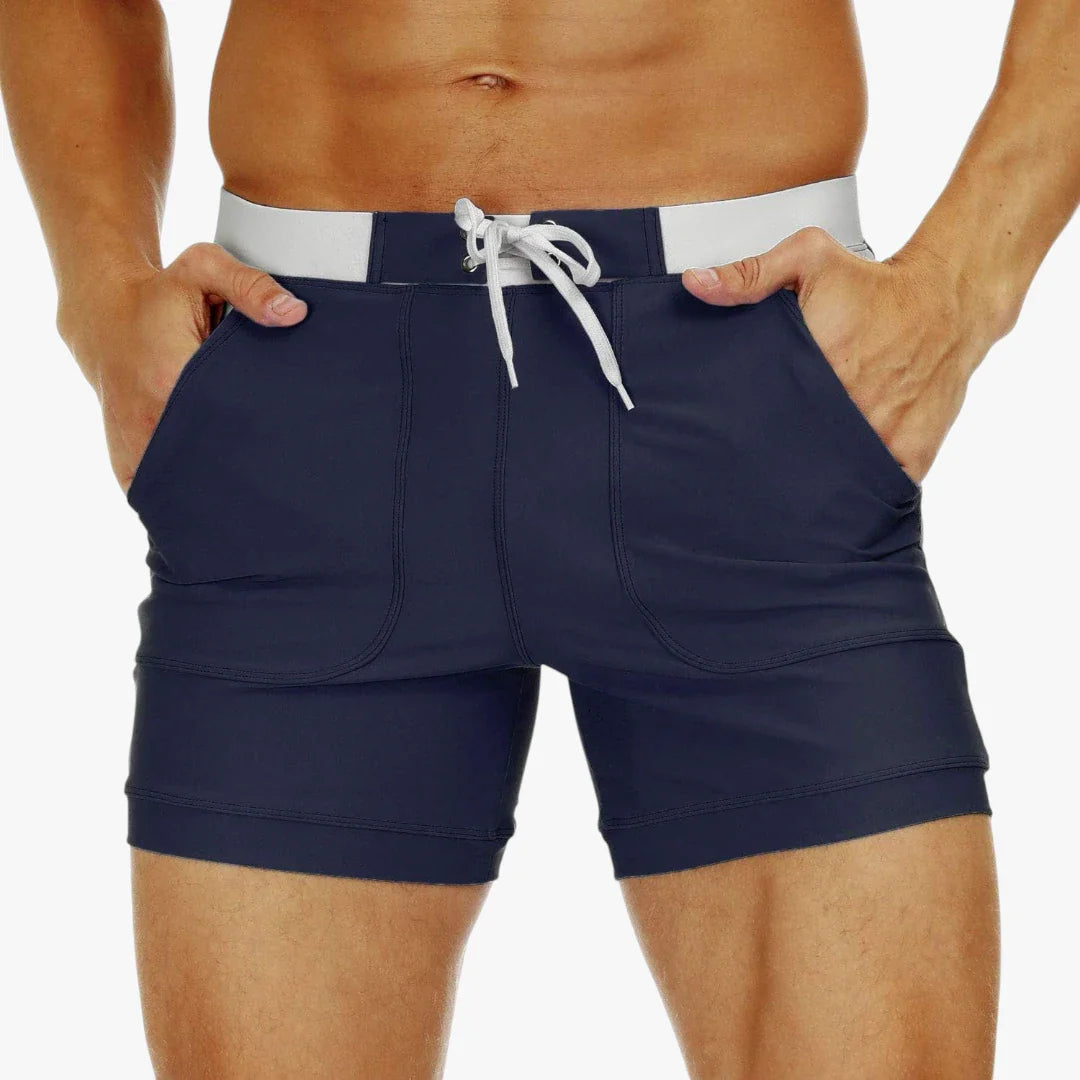 Herre Bade Shorts med Lommer og Snøre