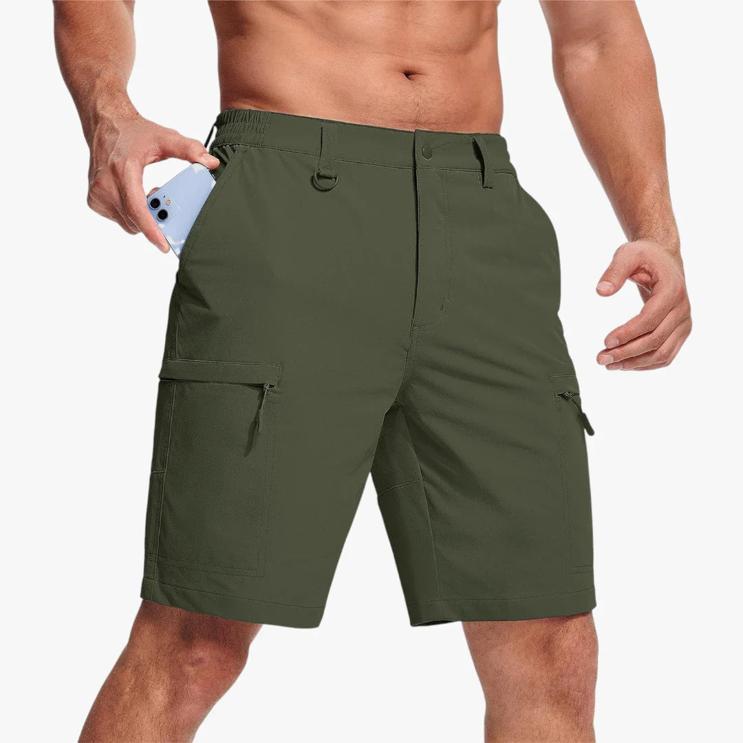 Herre Vandre Shorts med Mobillomme och Lynlås