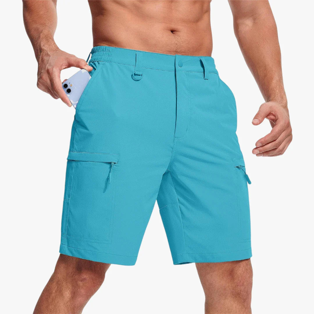 Herre Vandre Shorts med Mobillomme och Lynlås