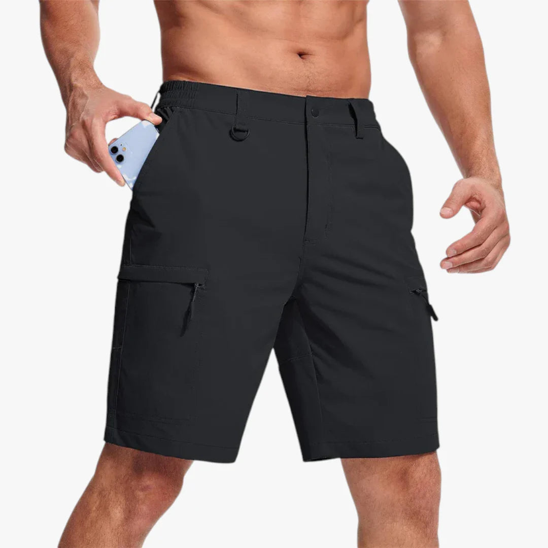 Herre Vandre Shorts med Mobillomme och Lynlås