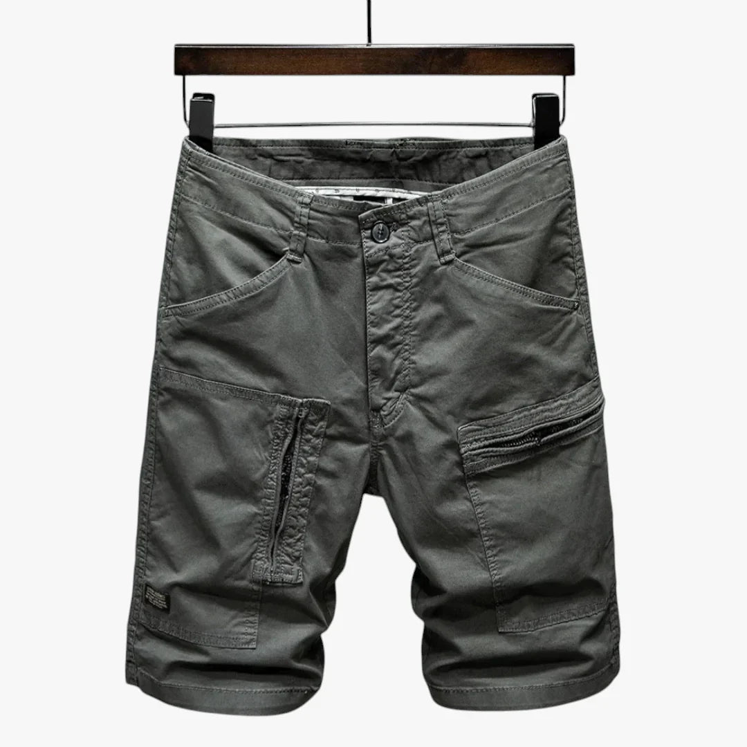 Herre Cargo Shorts med Mange Lommer og Lynlås