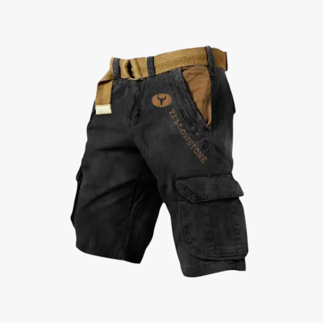 Herre Cargo Shorts med Bælte og Sidelommer