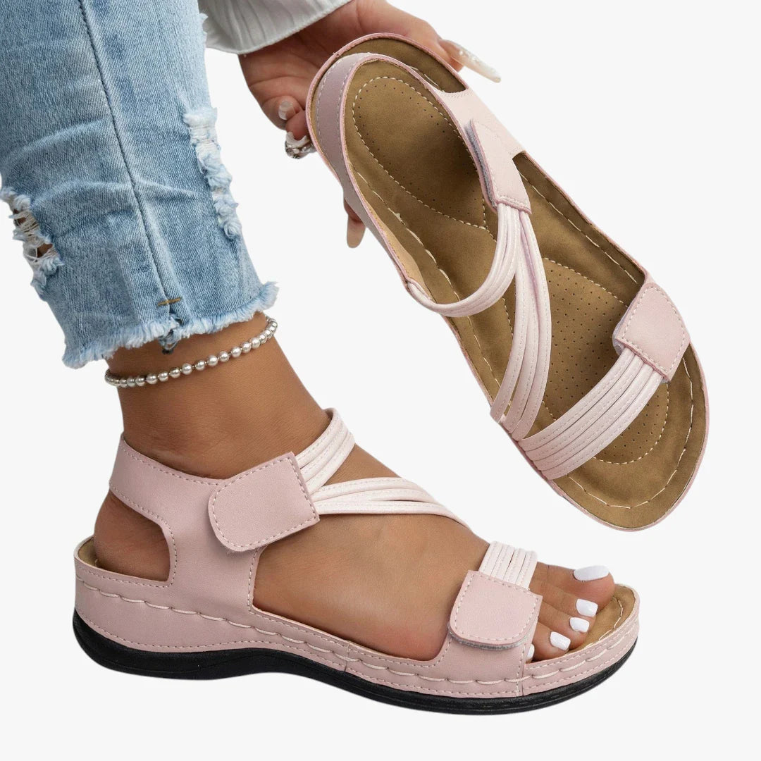 Dame Sunde Sandaler med Velcro og Svangstøtte