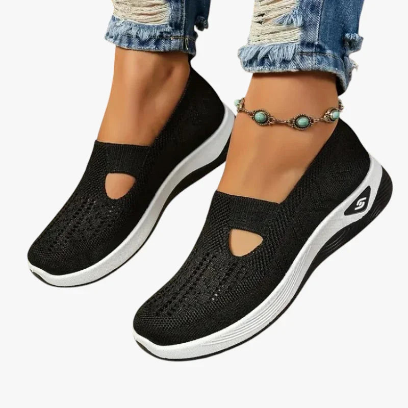 Dame Slip-on Løbesko med Svangstøtte og Lukkede Detaljer