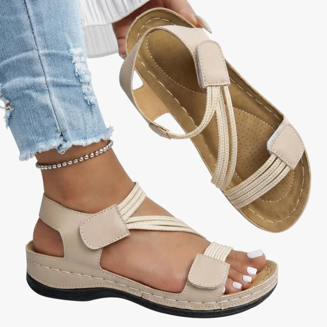 Dame Sunde Sandaler med Velcro og Svangstøtte