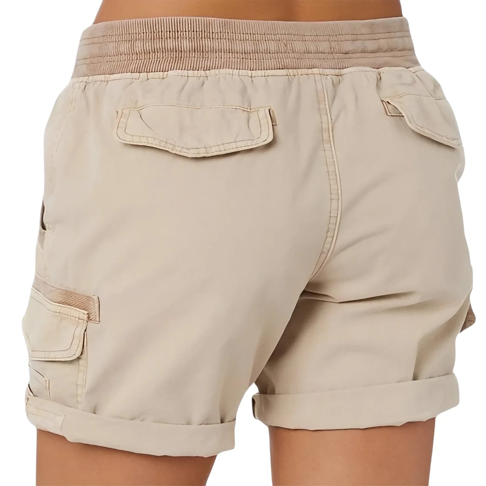 Dame Cargo Vandre Shorts med Lommer og Knapper