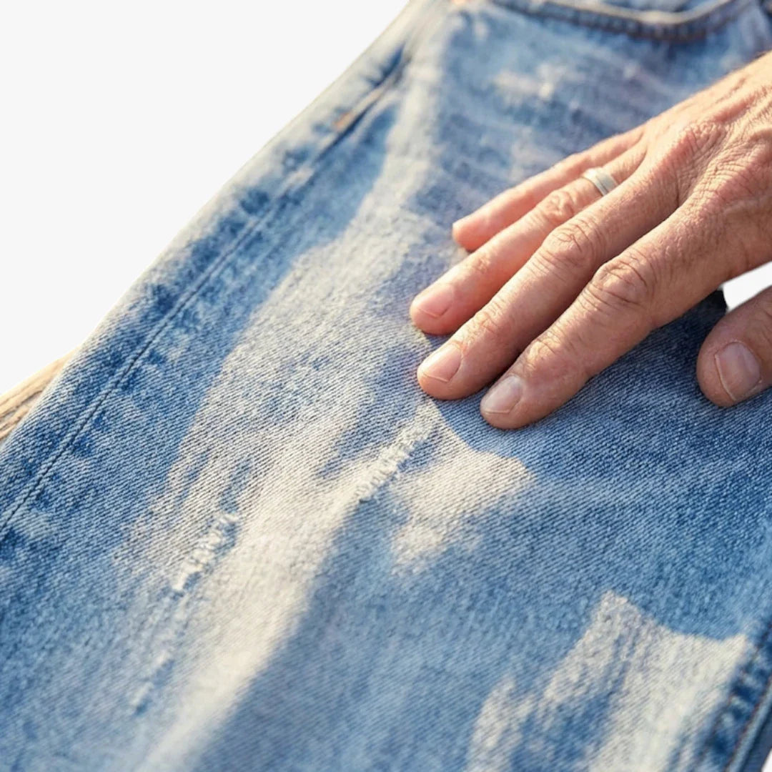 Dame Cropped Jeans med Lommer og Vidde i Benene