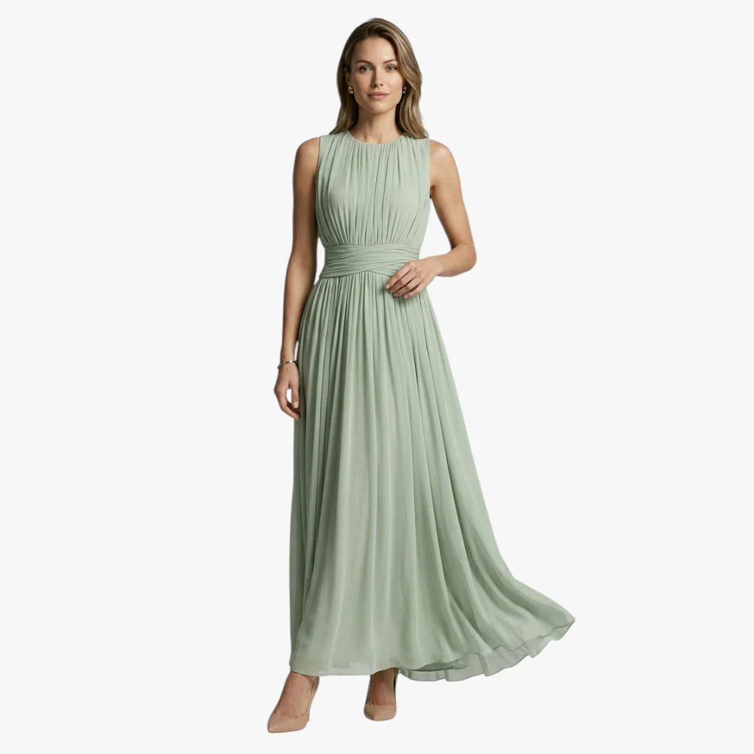 Dame Elegant Maxi Sommerkjole med Smock