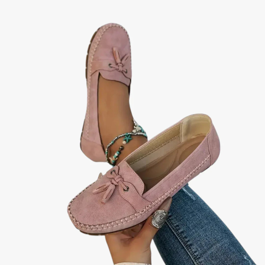 Dame Flade Lette Loafers med Snøre og For