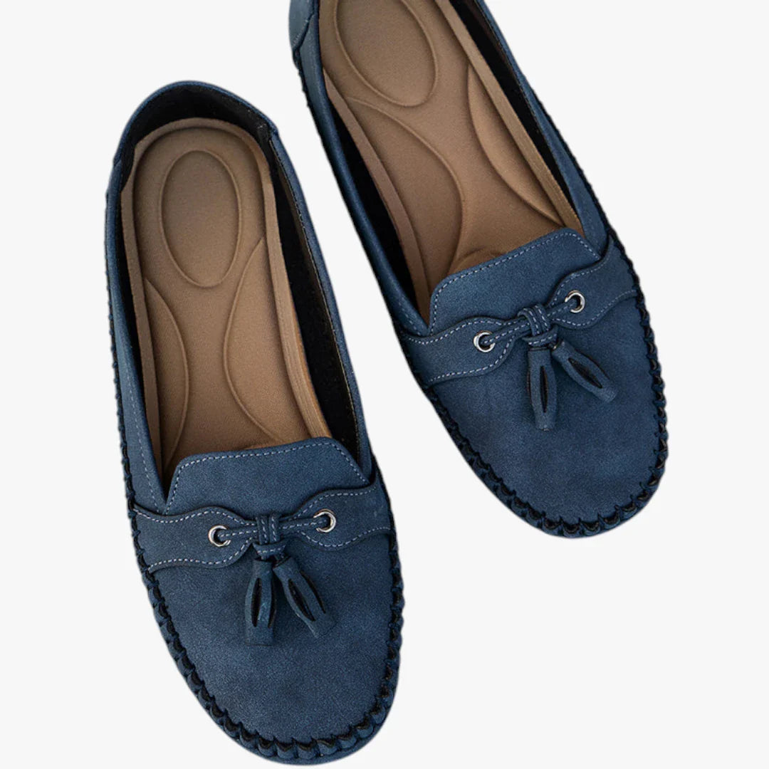 Dame Flade Lette Loafers med Snøre og For