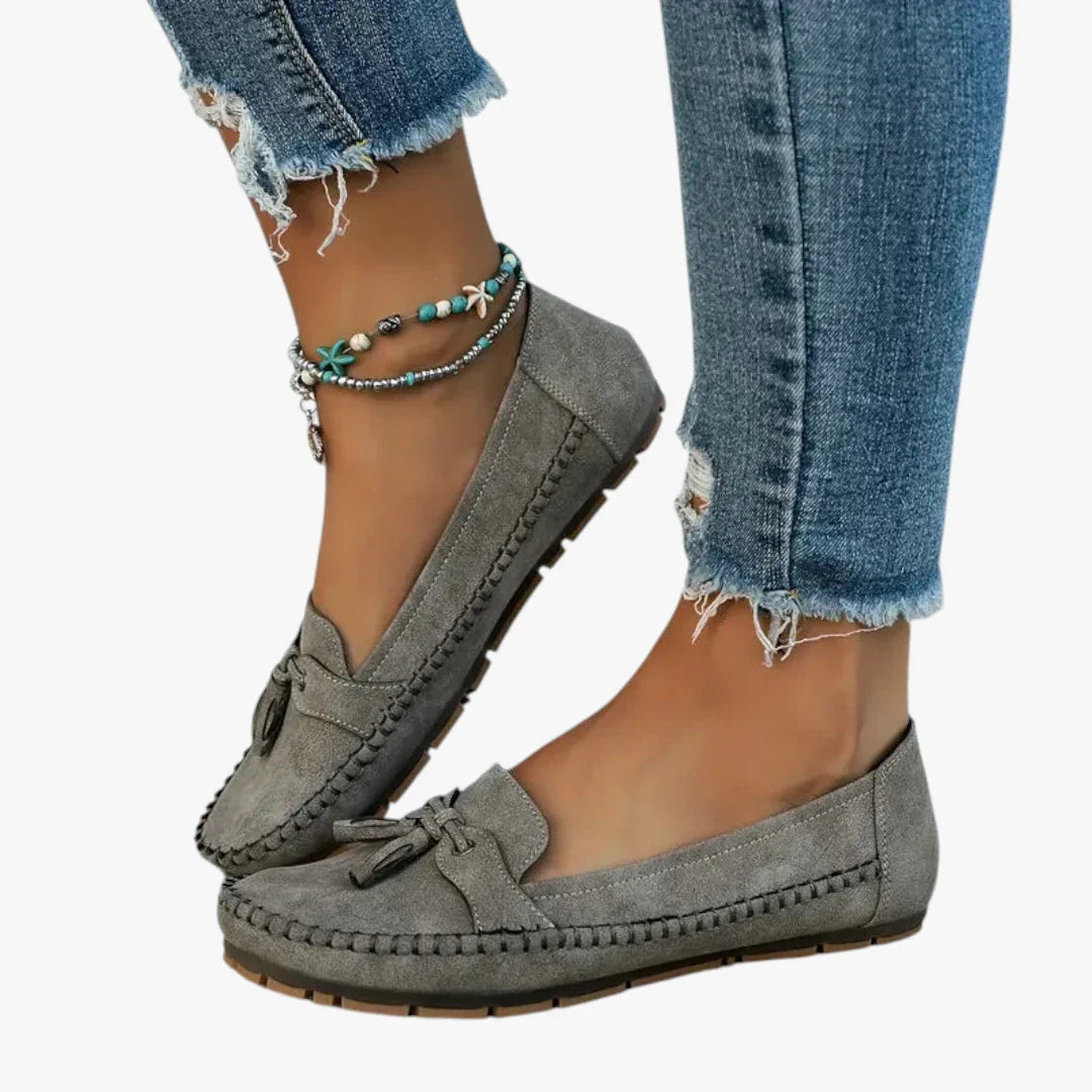Dame Flade Lette Loafers med Snøre og For