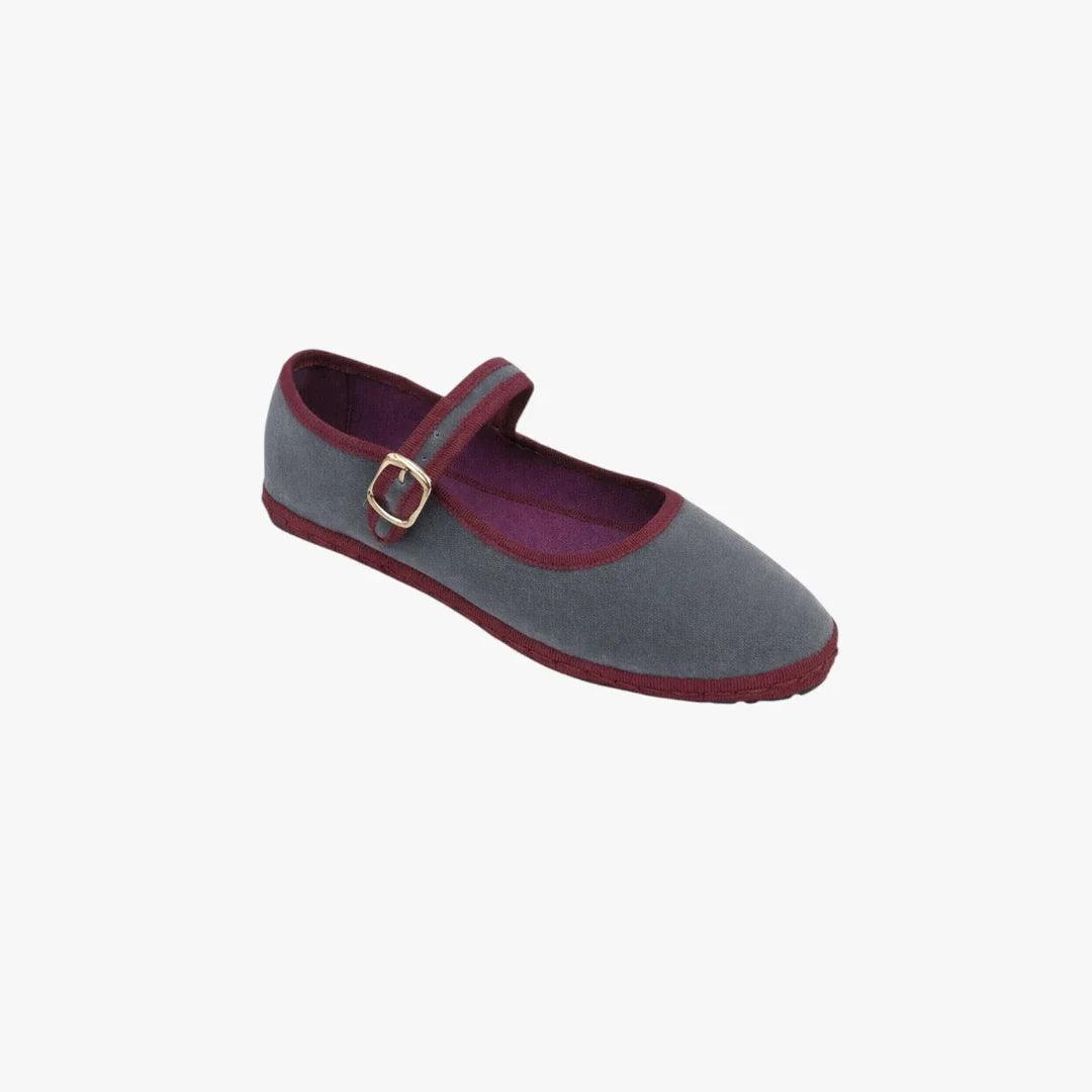 Dame Flade Mary Jane Sko med Velcro
