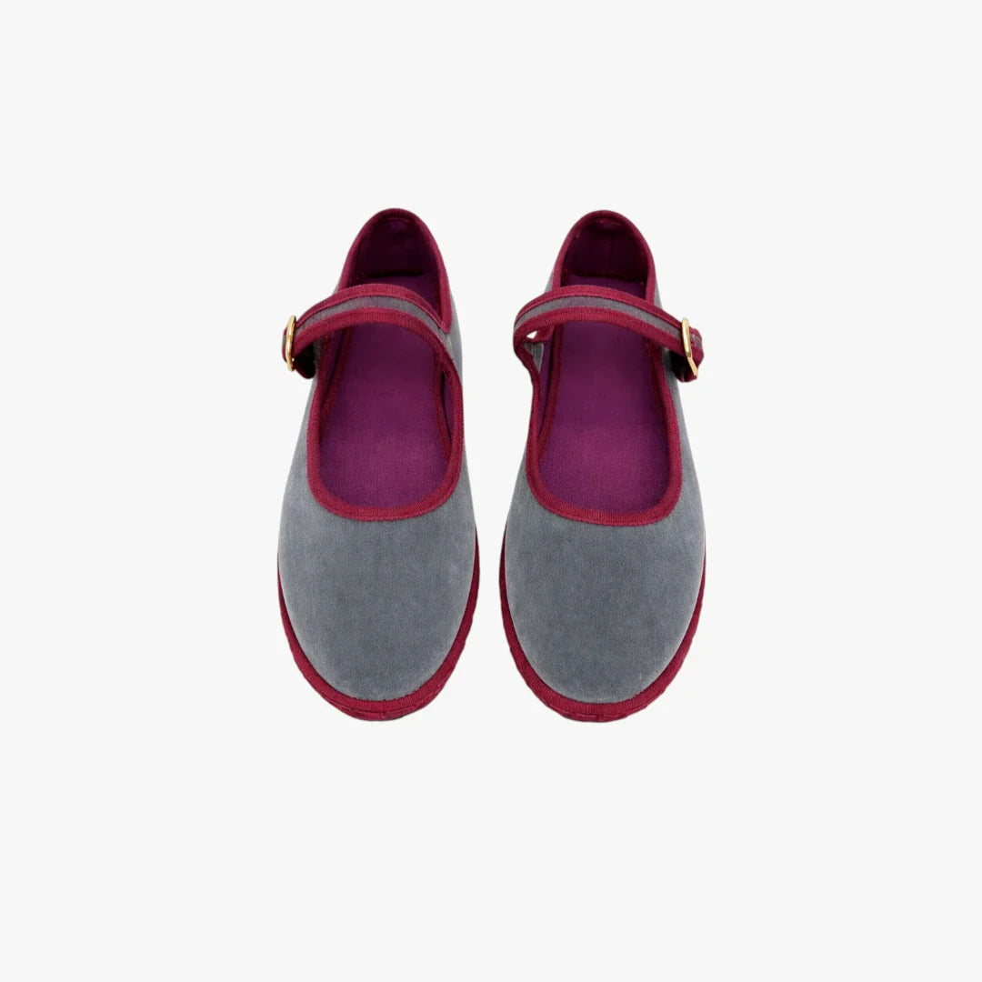 Dame Flade Mary Jane Sko med Velcro
