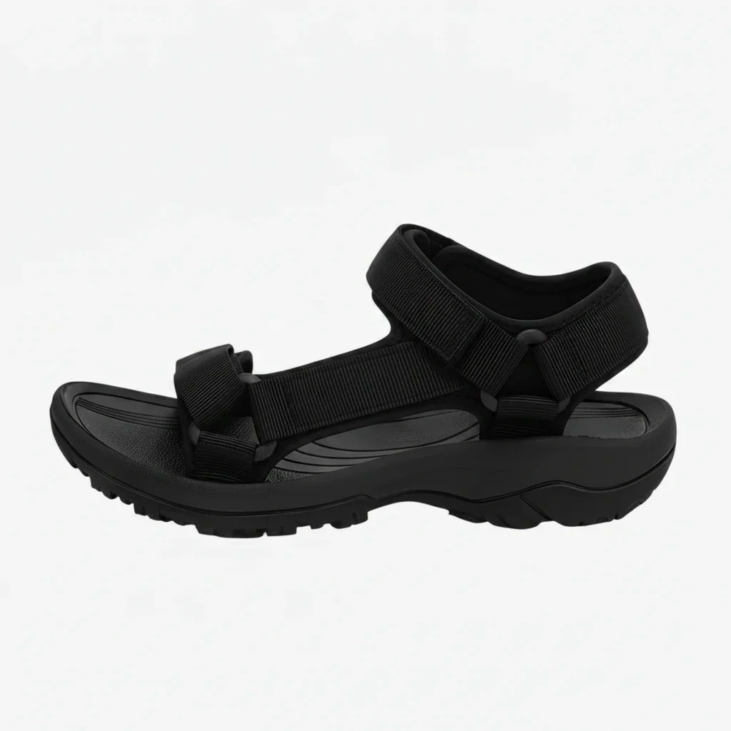 Dame Flade Sunde Sandaler med Rem og Velcro