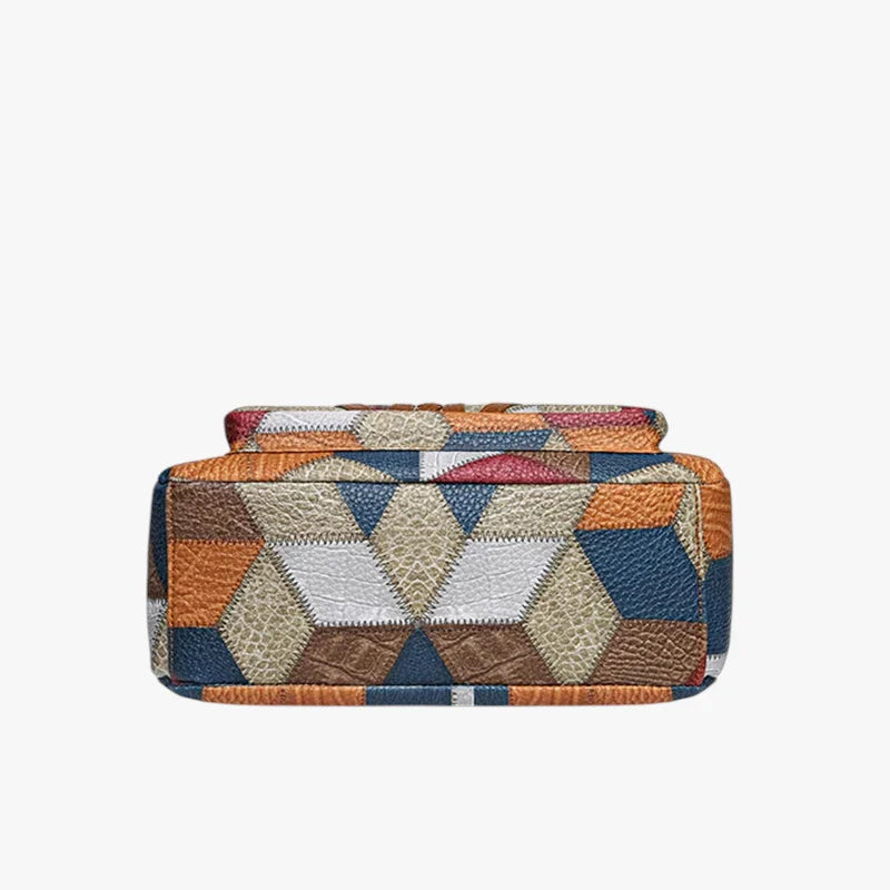 Dame Flettet Crossbody Taske med Mange Rum og Lynlås