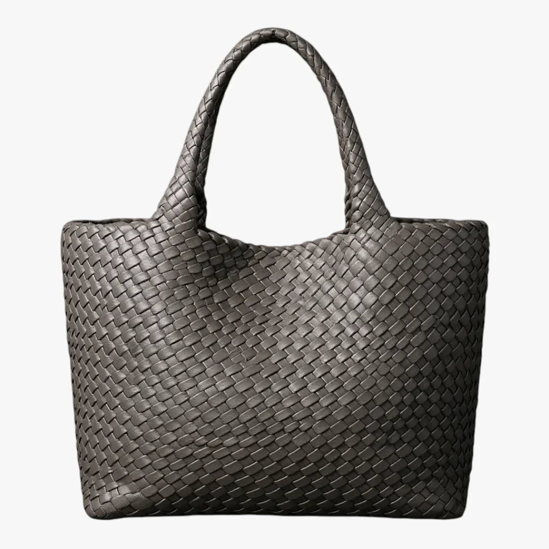 Dame Flettet Shopper Taske med Skulderrem og Rummelighed
