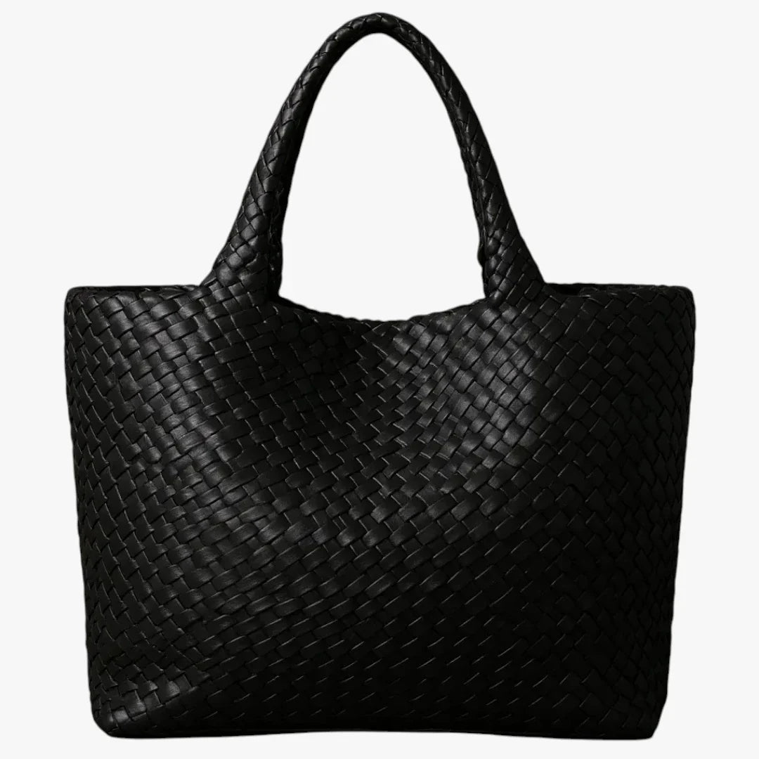 Dame Flettet Shopper Taske med Skulderrem og Rummelighed