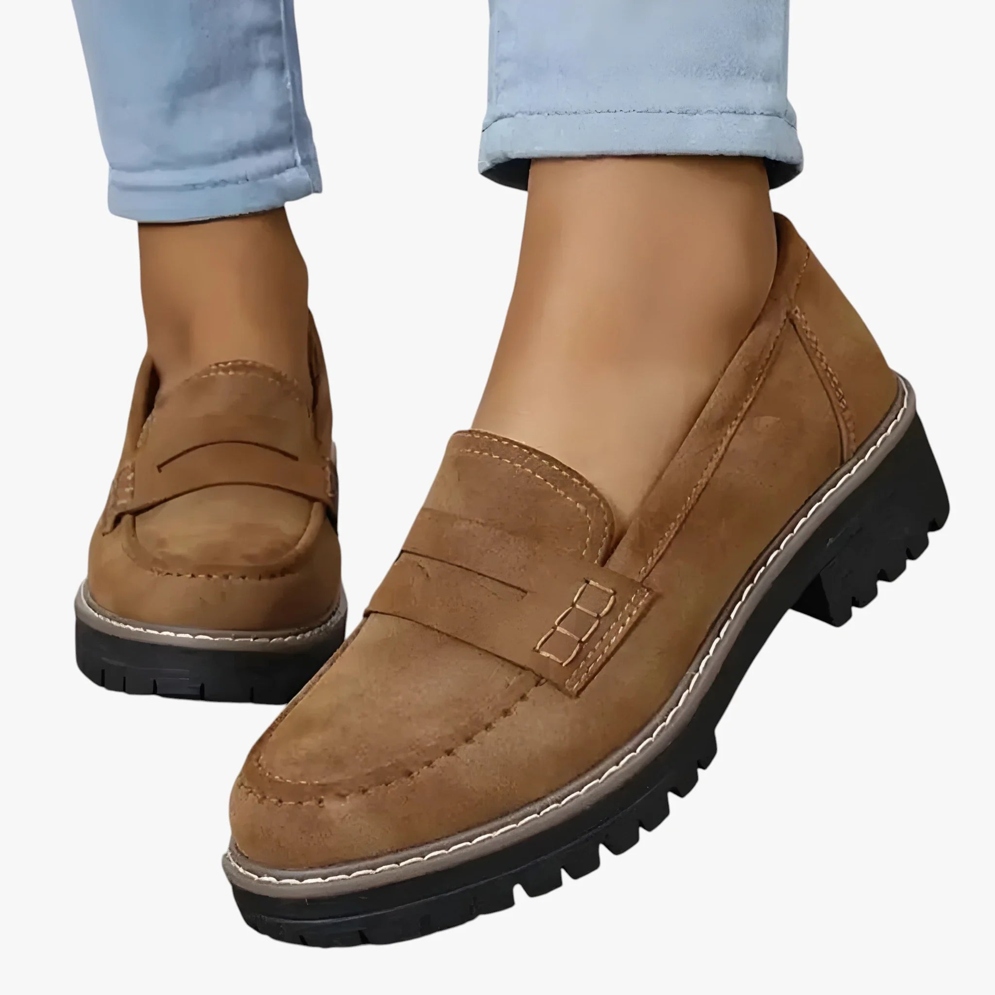 Dame Høje Lette Loafers med For og Hæl