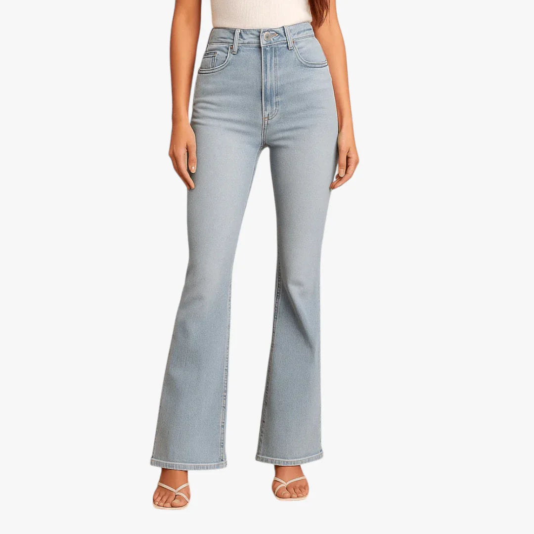 Dame Højtaljede Jeans med Svaj og Lommer
