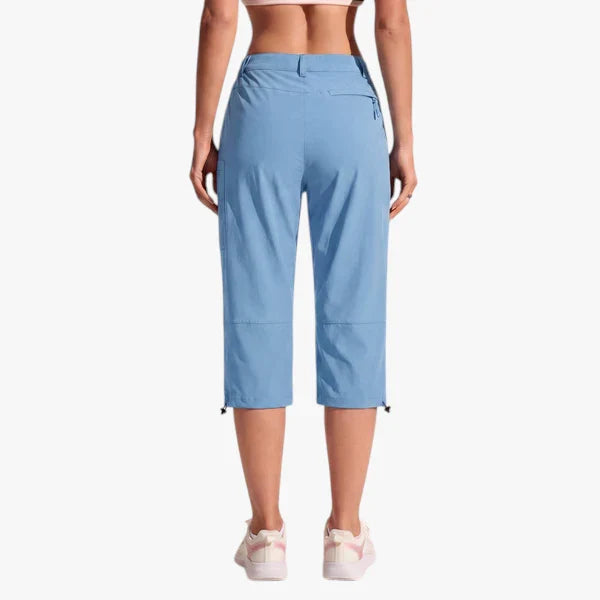 Dame Lange Vandre Shorts med Lommer og Lynlås