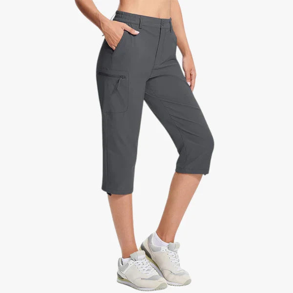 Dame Lange Vandre Shorts med Lommer og Lynlås