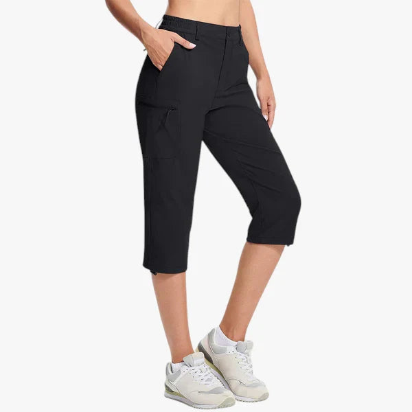 Dame Lange Vandre Shorts med Lommer og Lynlås