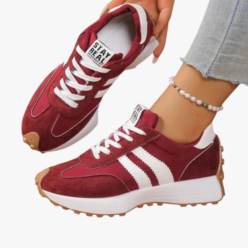 Dame Lette Sunde Sneakers med Svangstøtte og Snøre
