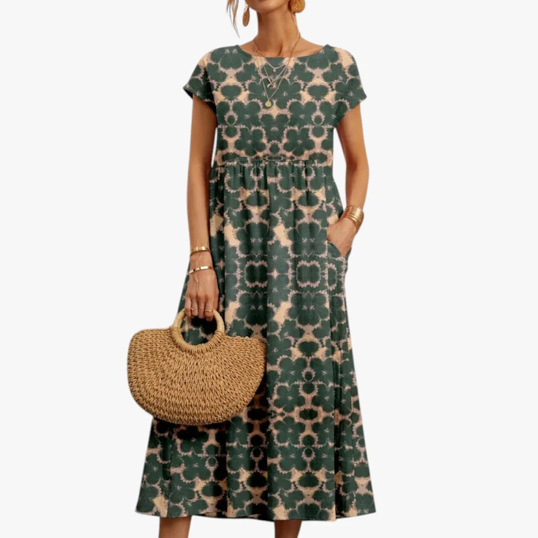 Dame Oversize Maxi Sommerkjole med Lommer