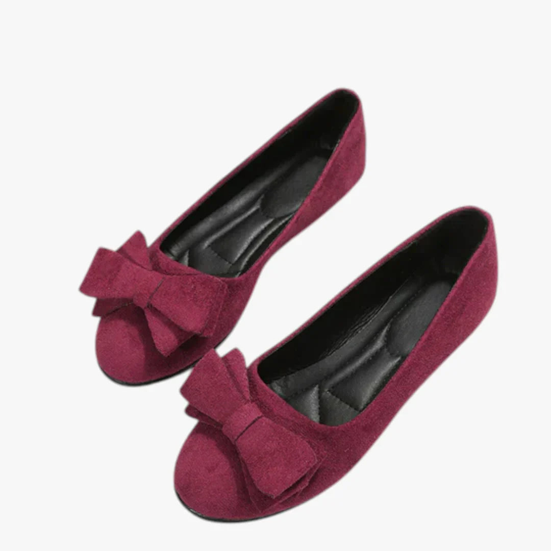 Dame Flade Ballerina Sko med Slip-on og Svangstøtte