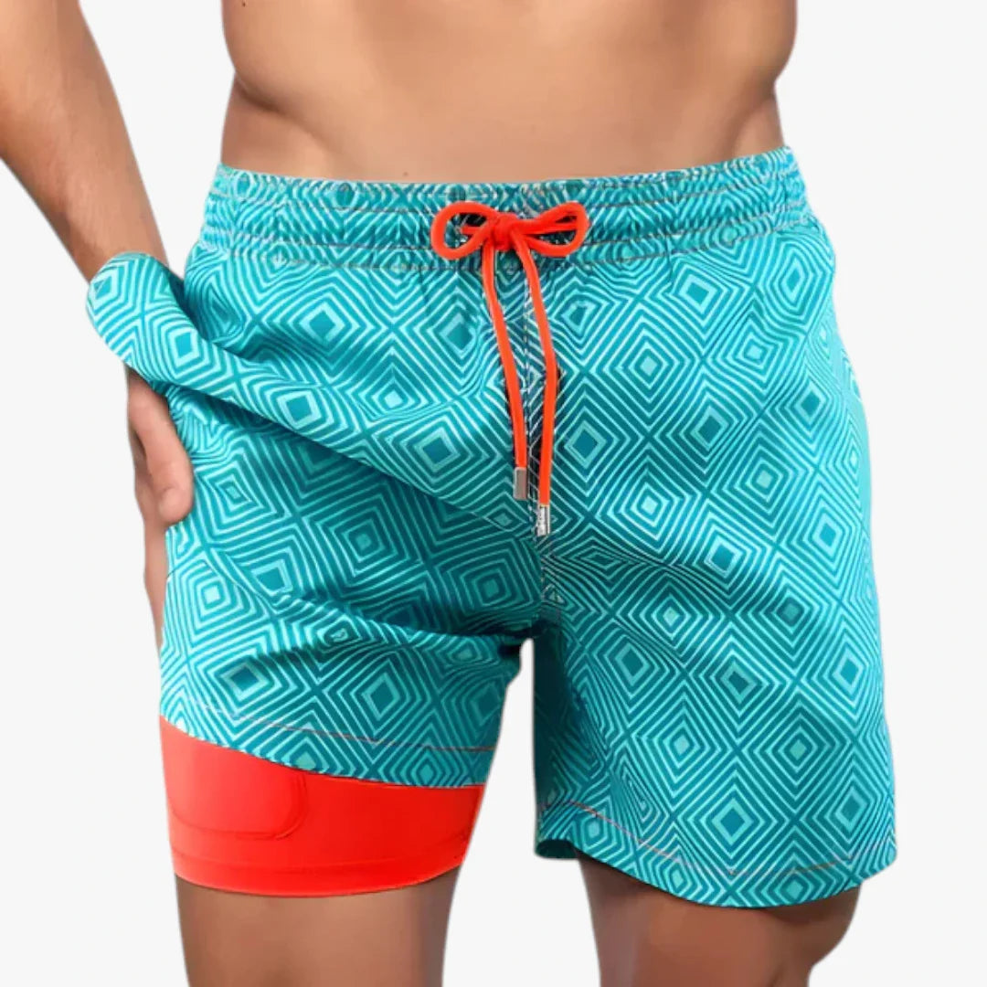 Herre Badeshorts med Mobillomme