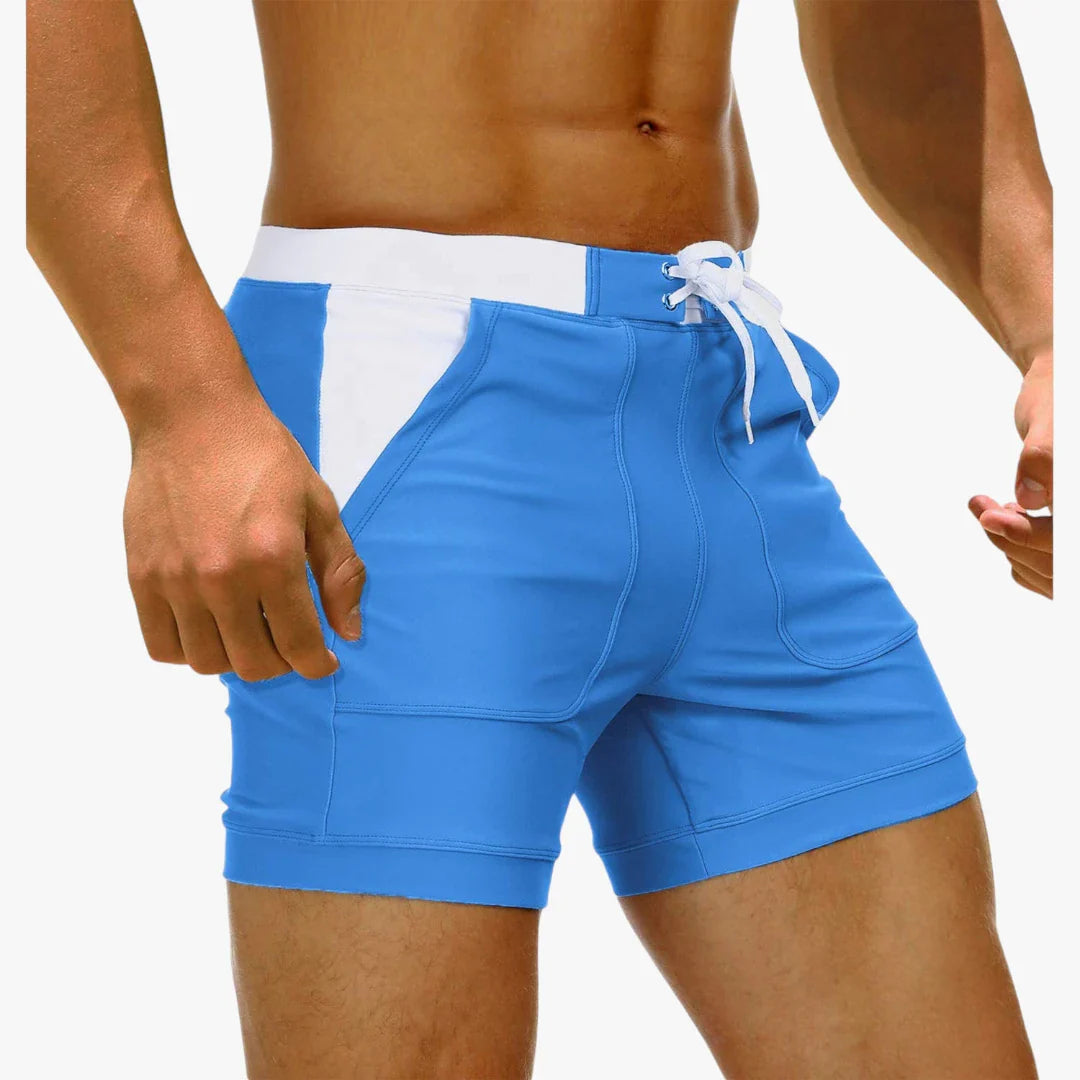 Herre Bade Shorts med Lommer og Snøre