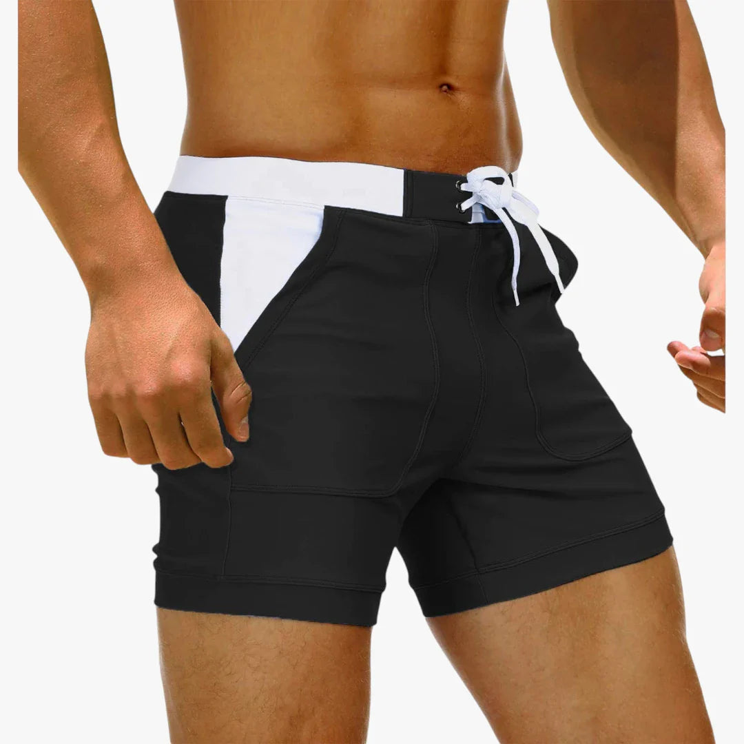 Herre Bade Shorts med Lommer og Snøre