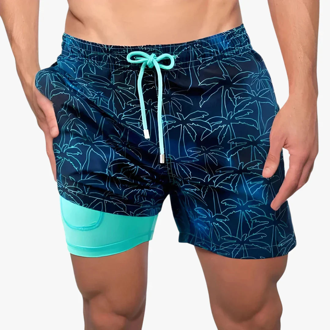 Herre Badeshorts med Mobillomme