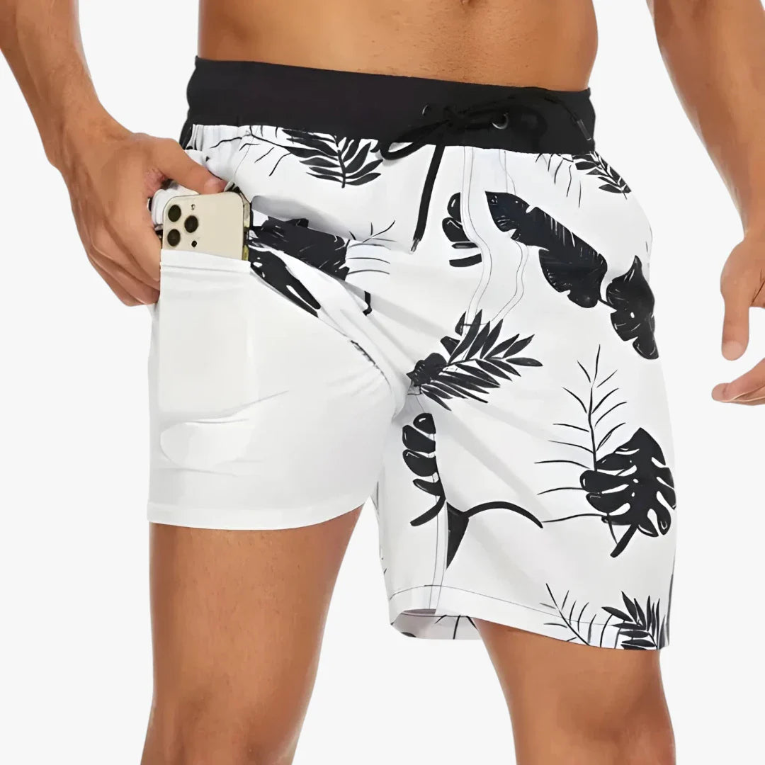 Herre Badeshorts med Mobillomme